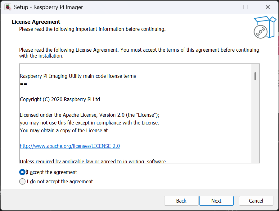 インストール(規約同意)